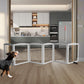 ZJSF Freestanding Dog Fence Indoor, Foldable Dog Gate for Doorways, Stairs or Hallways, Sturdy Wood Extra Wide Pet Gate with Support Feet for The House, Grey, 24 "Height-6 Panels