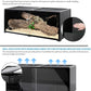 REPTI ZOO 68 Gallon Reptile Terrariums, 48" X 18" X 18" Reptiles Tanks Enclosure for Bearded Dragon Ball Python Snake, Black-Tinted ECO Glass Reptile Habitat with Sliding Door & Top Screen Ventilation