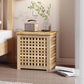 Bench with Storage, Acacia Laundry Hamper with Seat, Storage Benches with Seating for Entryway, Living Room, Bedroom, Bathroom (15.7x19.7x17.7in)