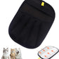 Electrostatic Pet Hair Remover Glove, Reusable Pet Hair Removal Glove for Dog & Cat Grooming, Double Sided Static Pet Hair Fur Remover Gloves for Clothing, Couch, Car Seat (2 gloves+1 flea comb)