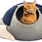 Luxurious Eco-Friendly Merino Wool Cat Cave Bed Sloth - Foldable Hideaway Pod for Indoor Cats - Premium Felt Kitten Beds - Covered Cat House for Ultimate Cozy Comfort by Woolygon