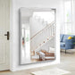Silver Bathroom Mirror, 60x40 Inch Rectangular Framed Mirror, Large Wall Mounted Bathroom Vanity Mirror Over Sink for Bedroom,Restroom, Living Room, Hangs Vertically or Horizontally