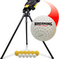 PowerNet Launch F-lite Softball & Baseball Pitching Machine, Dimpled Practice Balls, Bucket of Baseballs, Coaching Bucket Bundle for Pitching Machine, Baseball Training Equipment