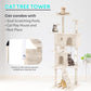 FDW Cat Tree 70in Cat Tower Multi-Level Durable Cat Scratching Post & Cozy Fun Cat Jumping Platform Space Saving Cat Condo Pet Play House for Indoor Cats,Beige