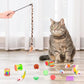 Retro Shaw Cat Toys Bundle 33 Pack, Interactive Kitten Toys for Indoor Cats Kitty with Collapsible Play Tunnel Tube Tent Feather Wand Teaser Bell Fuzzy Ball Springs Mouse Toy