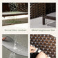 Cat Litter Box Enclosure Hidden Litter Box Furniture with Metal Heightened Feet, Rattan Handwoven Cat House with Litter Mat, Hidden Litter Box Furniture for Bedroom Living Room Brown