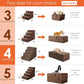 EHEYCIGA Dog Stairs for Bed 20" H, 4-Step Extra Wide Dog Steps for High Bed, Pet Steps for Small Dogs and Cats, Non-Slip Balanced Pet Ramp Indoor, Brown