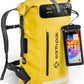 Earth Pak Waterproof Backpack - Heavy Duty Hiking Backpack - Roll-Top Closure Bag - Cushioned Dry Bag Waterproof Phone Case