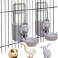 kathson 2Pcs Rabbit Water Bottle 17 OZ Bunny Hanging Water Fountain Automatic Guinea Pig Water Dispenser No Leak Drinking Feeder for Bunny Chinchilla Hamsters Cat Dog Small Animals(Grey)
