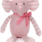 100% Organic Cotton Baby Toys Pink Elephant Stuffed Animals for Newborn 7.1"