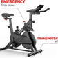 DeerRun Exercise Bike, Indoor Cycling Bike Brake Pad/Adjustable Magnetic Stationary Bike with App, Low Noise Workout Bike for Home Cardio 300lbs Weight Capacity with Pad Mount & LCD Monitor
