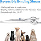 JASON 7" Curved Dog Grooming Scissors, Ergonomic Pets Cats Trimming Shears with Offset Handle and a Jewelled Screw for Right Handed Groomers, Sharp, Comfortable