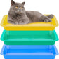 Tessco for you 3 Pcs Open Small Kitten Litter Box Rabbit Pan Waterproof Plastic Litter Tray Travel Toilet for Cats Bunny Guinea Pig Small Pet, Easy Clean(Classic Color,15.1 x 12 x 1.4 Inch)