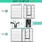 BestPet Dog Playpen Indoor 40 inch 16 Panels Metal Dog Pen Pet Dog Fence Outdoor Exercise Pen with Doors,Pet Puppy Playpen for RV Camping Yard, Black