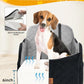 Car Seat Booster for Dog: High-Support Memory Foam Pet Car Seat for Small/Medium Dogs Under 35lbs with Elevated Cushion, Pockets - Detachable Washable Puppy Travel Bed for Driving(Black/Grey)