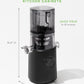 Nama J3 Compact Cold Press Juicer – Space Saving & Self Feeding for Hands-Free Operation – Lightweight, Portable Zero Waste Slow Masticating Juicer – Easy Cleanup & Assembly - Black