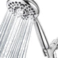 6 Spray Modes High Pressure Handheld Showerhead Set Upgraded 5 Inches Shower Head with Handheld Spray Premium Chrome Handheld Shower Head 60 Inches Stainless Steel Hose-1-Min Install
