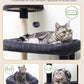 Globlazer Heavy Duty Cat Tree Tower, 73in Tall Cat Tree for Indoor Cats Large Adult, Cat Condo for Large Cats with 5 Scratching Posts, 2 Cat Caves, 2 Padded Perches, 2 Hanging Baskets, F73, Dark Gray