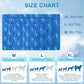 BEAUTYZOO Dog Cooling Mat- Upgraded Thicken Cooling Mat for Large Dogs Reversible(Cool & Warm) Pet Ice Cool Bed Washable & Portable, Summer Crate Pad for Big Dog Puppy Up to 44 lbs, Shark Blue 36X23IN