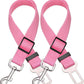 Elisel Elisel 2 Packs Adjustable Length Pet Dog Cat car seat Belt Pet seat Belt Pet Accessories for Dogs Cats and Pets (Pink)
