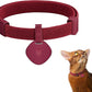 Safety Cat Collar Pro Pendant Tag Set - U.S. IDA Gold Award Design, Elastic Quick Release Non Breakaway Cat Collar Adjustable with Charm for Kitten Small Large Cats (Burgundy, S)