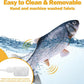 Interactive Dog Toys - Upgrade Flopping Fish Dog Toy to Keep Them Busy, Touch Activated Moving Dog Toys for Small / Medium / Large Puppy Enrichment, Rechargeable Pet Toys Plush, Squeaky Dog Toys