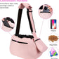 Ownpets Pet Dog Sling Carrier Bag Adjustable Padded Strap Dog Hand Free Safe Mesh Pet Carrier for Small Medium Dog Cat (Pink)