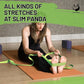 Slim Panda Yoga Strap for Stretching,Cotton Yoga Strap with Adjustable D-Ring Buckle,Non-Elastic Yoga Belt for Pilates,Gym Workouts,Physical Therapy,Improve Flexibility