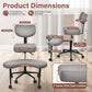Meditation Chair Cross Legged ADHD Office Chair for Adults with Wheels Ergonomic Back Support and Leg Rest for Multi Position Criss Cross Sitting Kneeling and Yoga Height Adjustable, Leather Style