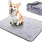 LOOBANI Washable Pee Pads for Dogs, Reusable Pee Pads for Dog Puppy Training Mat Non Slip Whelping Mat for Dog Playpen, Crate, Car, Grey 2 Pack 18 x 24 in