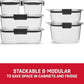 Rubbermaid Brilliance® Round and Rectangular Leak Proof Food Storage Containers, 12 Piece Set