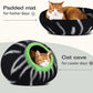 MEOWFIA Cat Cave – Premium Felt Cat Bed for Indoor Cats, Handmade 100% Merino Wool (Medium, Shining Tiger)