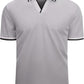 Esabel.C Jacquard Golf Shirts for Men Moisture Wicking Short Sleeve Performance Dry Fit Active Mens Polo Shirts
