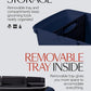 HORZE Smart Grooming Box for Horses, Dogs, Cats with Removable Tray | Non-Slip, Crack Resistant | 16" x 12" x 12" - Dark Blue - One Size