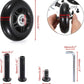 OwnMy 75mm x 23mm Luggage Wheels Replacements Set of 2 Mute Suitcase Replacement Wheels with Black Screws Axles Bearings, Rotatable Silent Rubber Suitcase Swivel Wheel Kit