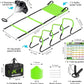 Soccer Training Equipment, Agility Speed Training Set with 20ft Speed Ladder, 12 Cones, 4 Adjustable Hurdles, Jump Rope, Parachute | Ideal for Basketball, Football Practise, for Kids, Youth, Adults