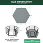 FXW Washable Pee Pads for Dogs, Puppy Pads with Super Absorbent, Specifically Designed for FXW Rollick/Homeplus 24inch 6 Panels Dog Playpen, 31" Hexagon, Gray, 1 Pack