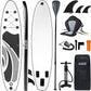 Inflatable Stand Up Paddle Board 10‘x30‘‘- Ultra-Light SUP with Backpack, Pump, Paddle, Coil Leash, 3 Fins, Repair Kit, Stable Design, Non-Slip EVA Deck for Adults & Youth
