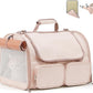 FUKUMARU Cat Carrier, 4 Mesh Windows Small Dog Carrier, 4 Storage Pockets Cat Travel Bag, Under 15 lb Airline Approved Pet Carrier, Rollable Cover for Nervous Cats, Pink
