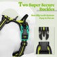 rabbitgoo Dog Harness No Pull with 2 Leash Clips, Adjustable Soft Padded, Reflective Oxford No Choke Pet Vest with Easy Control Handle for Large Dogs, Green, L