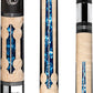Lucasi Hybrid LHC97 Natural Birds-Eye Maple with Blue Crushed Velvet Inlays Technology Cue