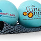 YOGA TUNE UP® Therapy Balls in Tote by Tune Up Fitness - Massage Balls for Trigger Point, Pressure Point & Myofascial Release - Use as Single or Peanut Ball for Pain Relief & Relaxation (Aqua Blue)