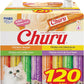 INABA Churu Cat Treats, Lickable, Squeezable Creamy Purée with Vitamin E, 0.5 Ounces per Tube, 120 Tubes Total, Chicken Variety