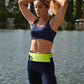 WATERFLY Running Belt Fanny Pack: Slim Waist Bag for Men Women, Workout Fitness Phone Holder for Exercise Marathon Jogging-Fluorescent Green
