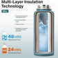 Insulated Water Bottle | Thickened Stainless Steel Vacuum Metal | Portable Sports Water Jug for Gym and Hiking with Straw, Carrier Bag, Handle Strap | BPA-Free 32 oz