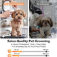 Afloia 6-in-1 Dog Grooming Kit, Pet Grooming Vacuum for Shedding, Dog Hair Vacuum with Clipper Nail Trimmer Grinder, Pet Brush Groomer at Home, Low Noise Cats Hair Remover, 1.5L Dust Cup, White