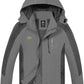 TEZO Mens Rain Jacket Waterproof with Hooded Hiking Coat Lightweight Windbreaker