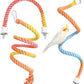 BNOSDM 3 Pcs Rope Perches for Bird Cages Gradient Sunset Color Bendable Climbing Rope Ladders & Swings Birds Cage Accessories Toy for Parakeets, Budgies, Cockatiels, Conures, Lovebirds