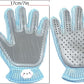 Zoocozy 2 in 1 Pet Hair Removal Glove for Cat Dog, Indoor Cat Grooming Gloves, Pet Washing Brush for Shedding Massage - Double-Sided Available(Blue)