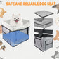 Eunice Small Dog Car Seat, 15.5 in (L) X 14.6 in (W) X 13 in (H) Washable Detachable and Portable Dog Booster Car Seat with Clip-on Safety Leash, Puppy Car Seats Storable Bottom Layer - Up to 25 lbs